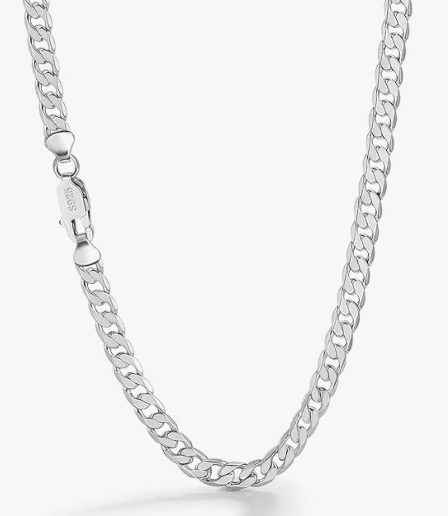 Sterling Silver 19" Cuban Link Chain