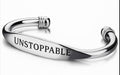 Sterling Silver 'UNSTOPPABLE' Cuff Bracelet